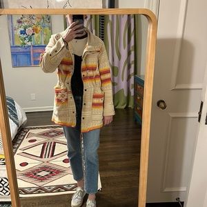 Faherty tribal print padded coat